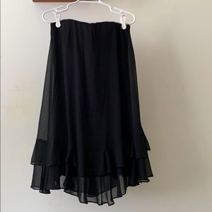 Black Chiffon Flowy Dress